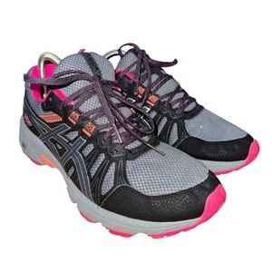 Asics Gel - Venture 7 WOMENS 11 PRE-OWNED GRAY/PINK TRAIL Running Shoes/Sneakers